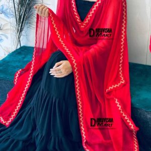 Cotton Blend Embroidered Black Women Dupatta4